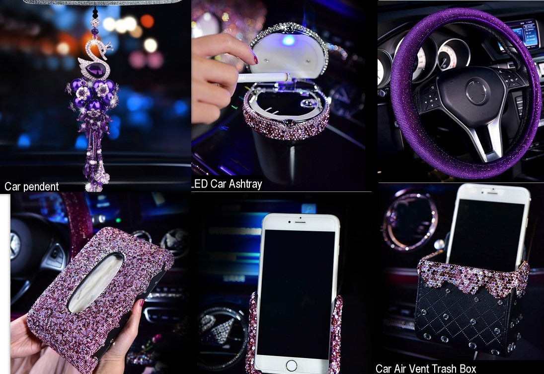 GlamAura™ Crystal Car Accessories Collection