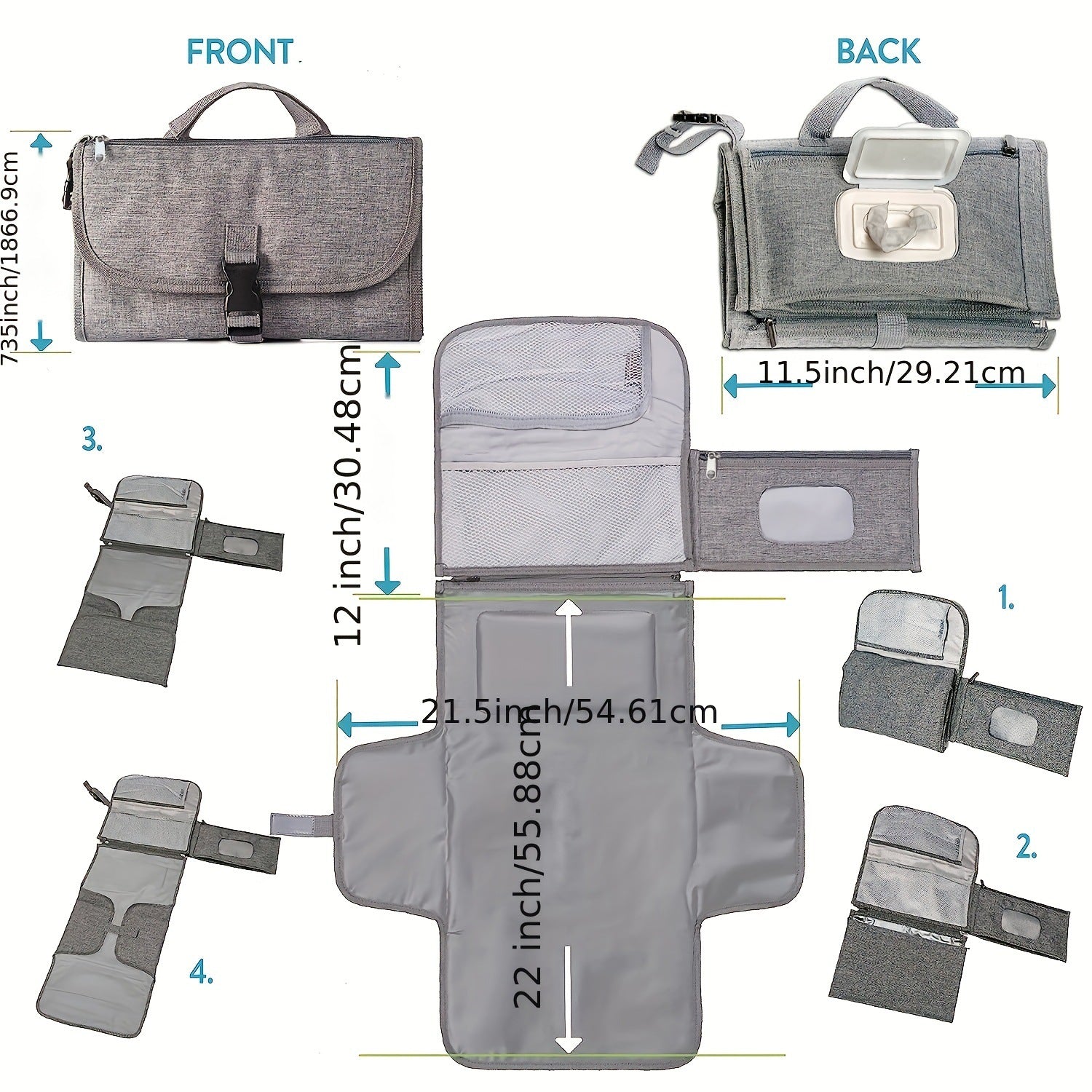 PortableBaby™ Diaper Changer Bag: On-the-Go Comfort