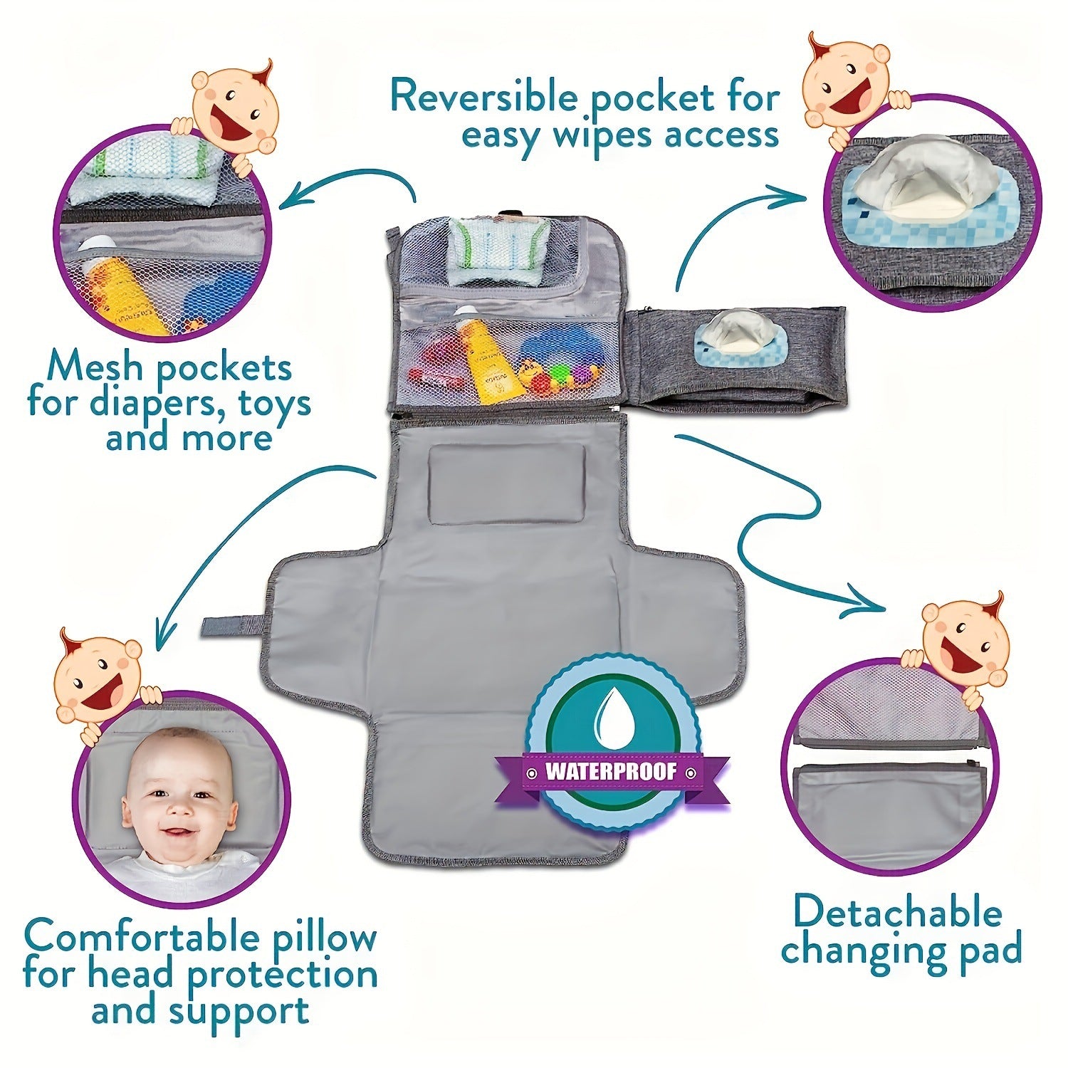 PortableBaby™ Diaper Changer Bag: On-the-Go Comfort