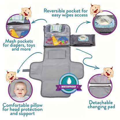 PortableBaby™ Diaper Changer Bag: On-the-Go Comfort